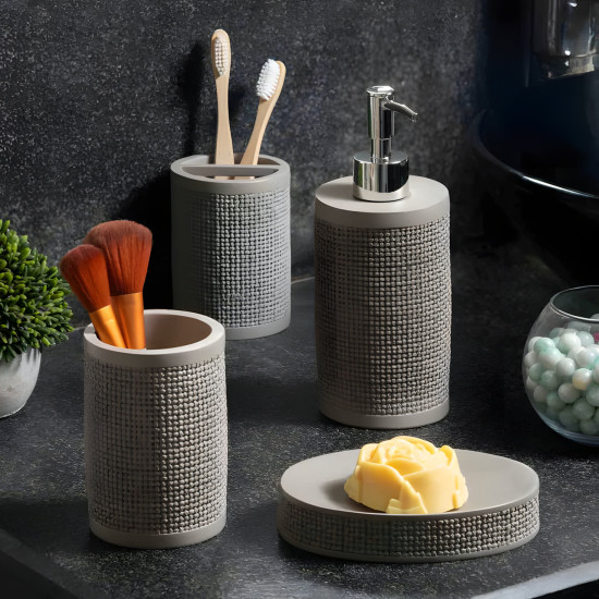 Ceramic Bathroom Set - 4 Pcs